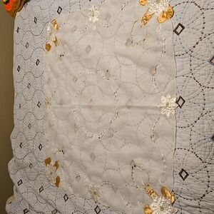 German Table Linen Poinsettia Theme 33 x 33 Inches